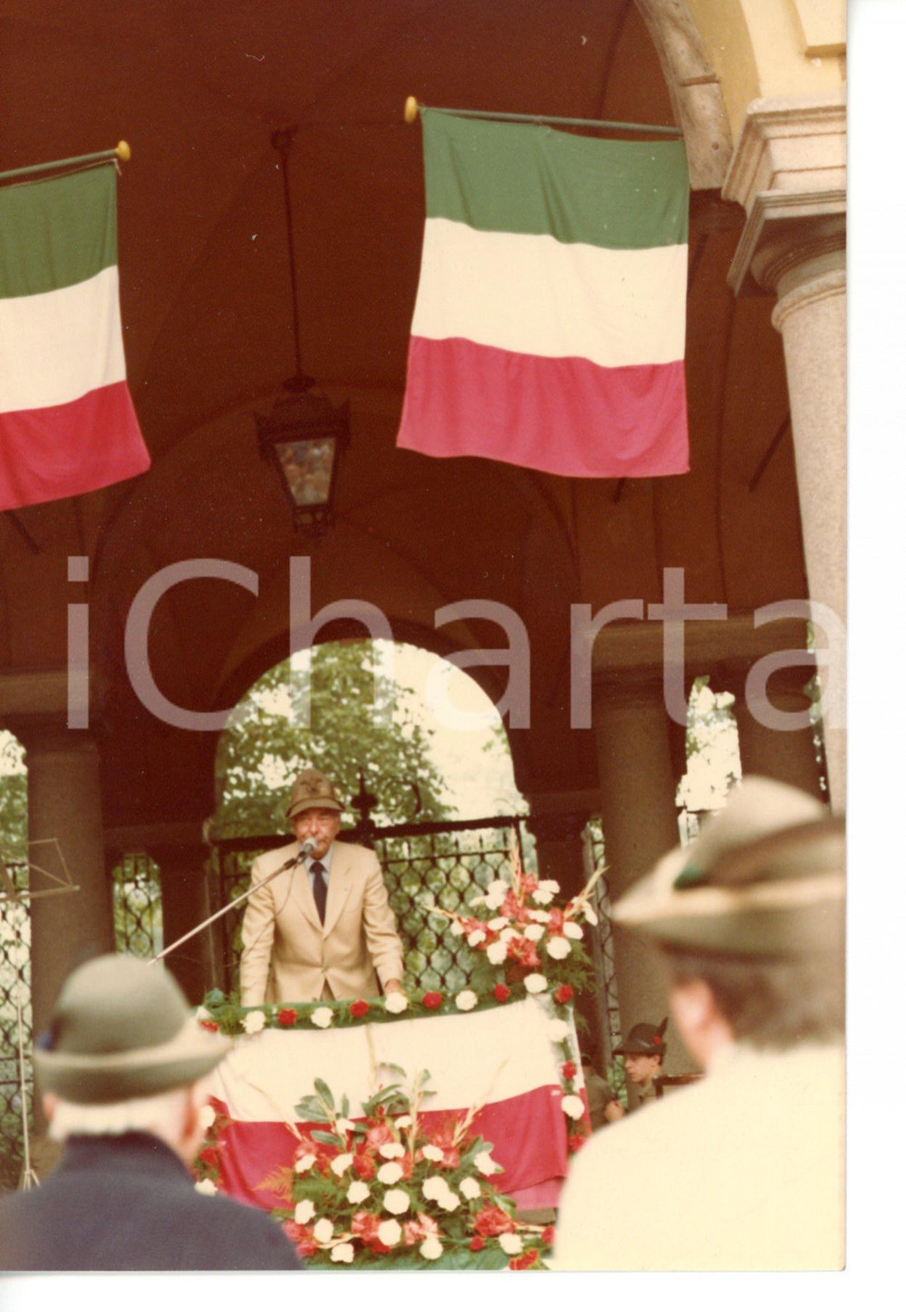 1981 RHO Raduno ALPINI - Discorso di Vitaliano PEDUZZI - Fotografia 10x15 cm