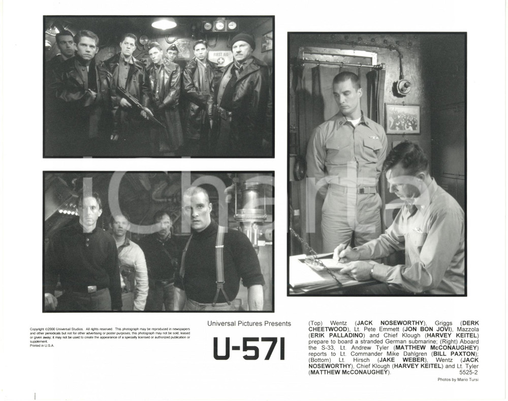 2000 CINEMA "U-571" Matthew McCONAUGHEY Bill PAXTON Jon BON JOVI ^Foto 25x20 cm