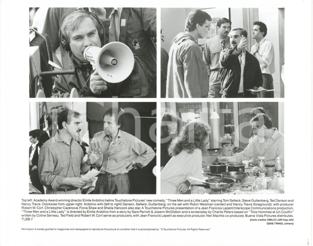 1990 CINEMA Regista Emile ARDOLINO sul set di "3 Men and a Little Lady" *Foto 