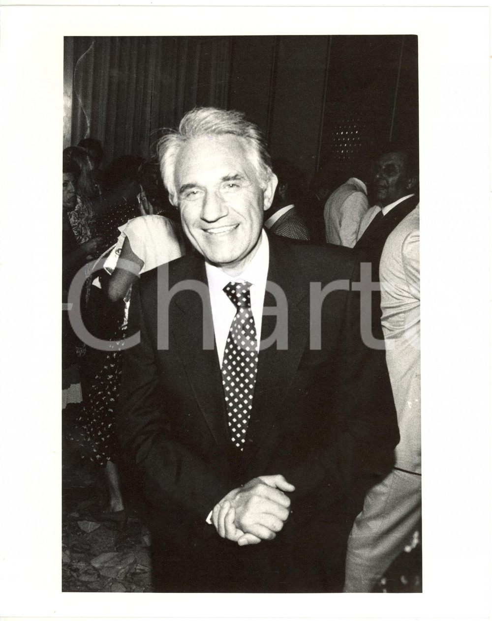 1985 ca ITALIA COSTUME Giornalista RAI Carlo FUSCAGNI - Ritratto *Foto 20x25 cm