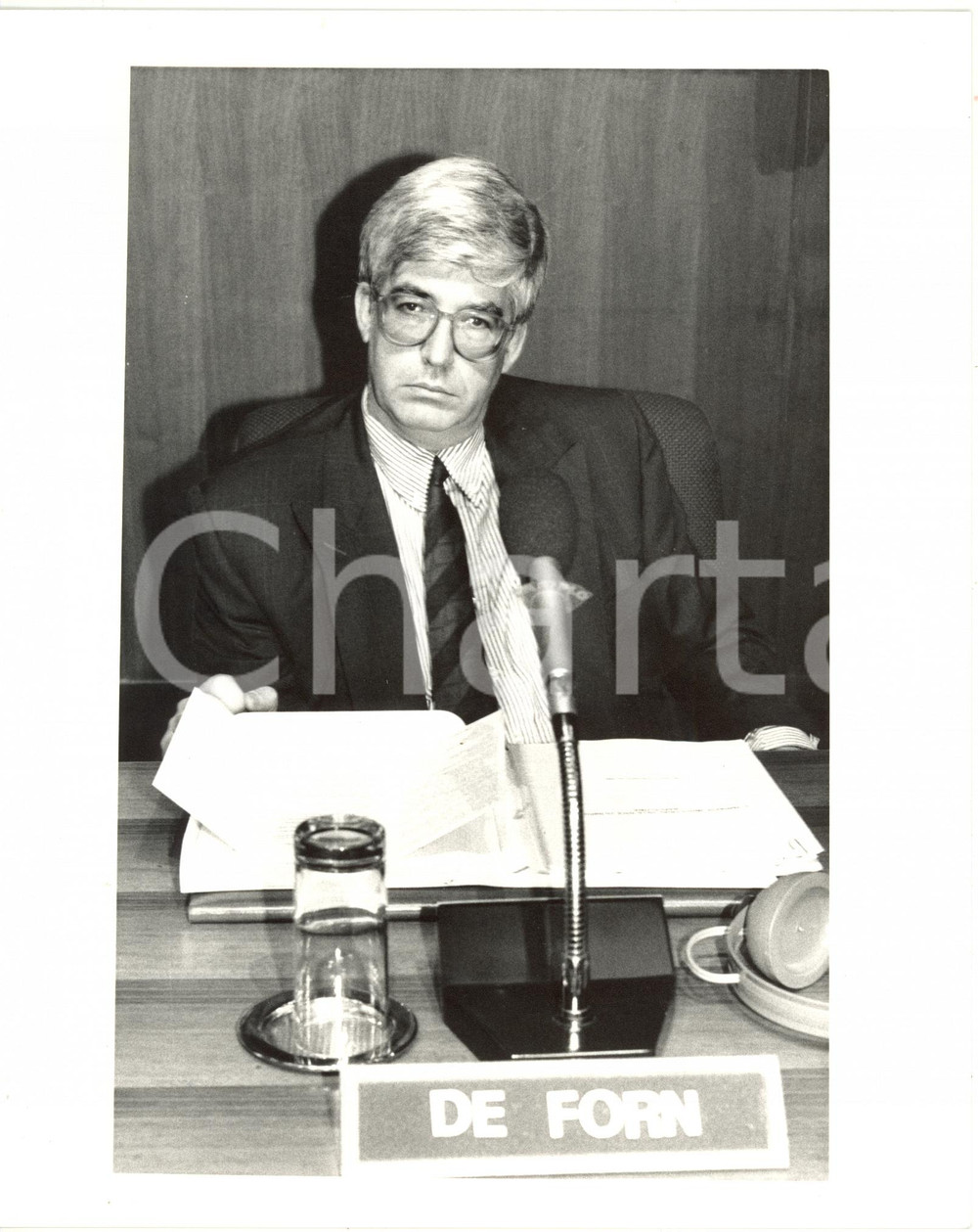 1990 ca MILANO POLITICA - Ritratto di M. DE FORN *Foto 20x25 cm