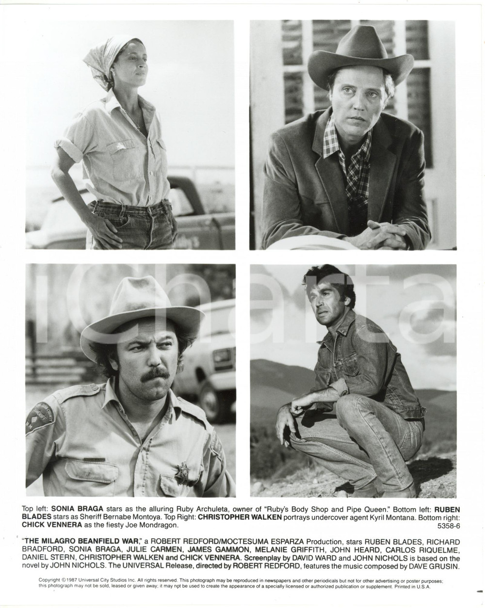 1988 CINEMA "The Milagro Beanfield War" Sonia BRAGA Ruben BLADES *Foto 20x25 (2)