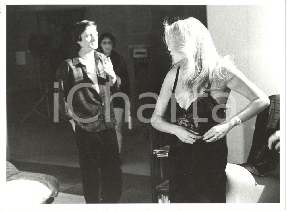 1986 RAI CINEMA "Atelier" - Lino CAPOLICCHIO con Mara VENIER sul set (5) *Foto