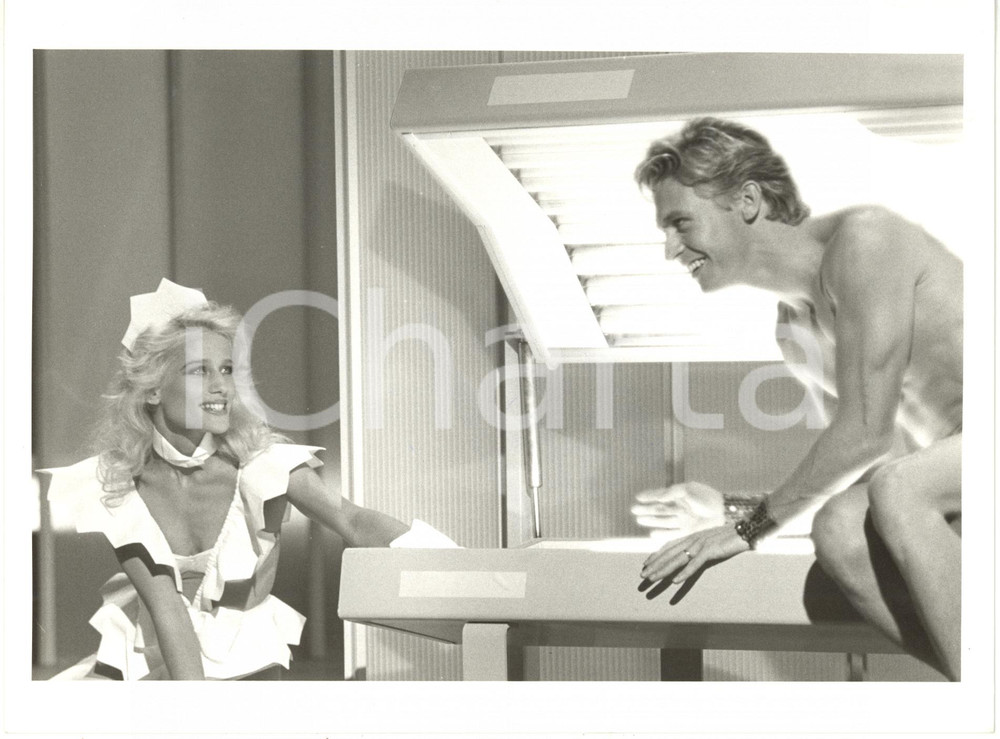 1985 ca TELEVISIONE Heather PARISI Brian CRAWFORD Foto 24x18 cm (3)