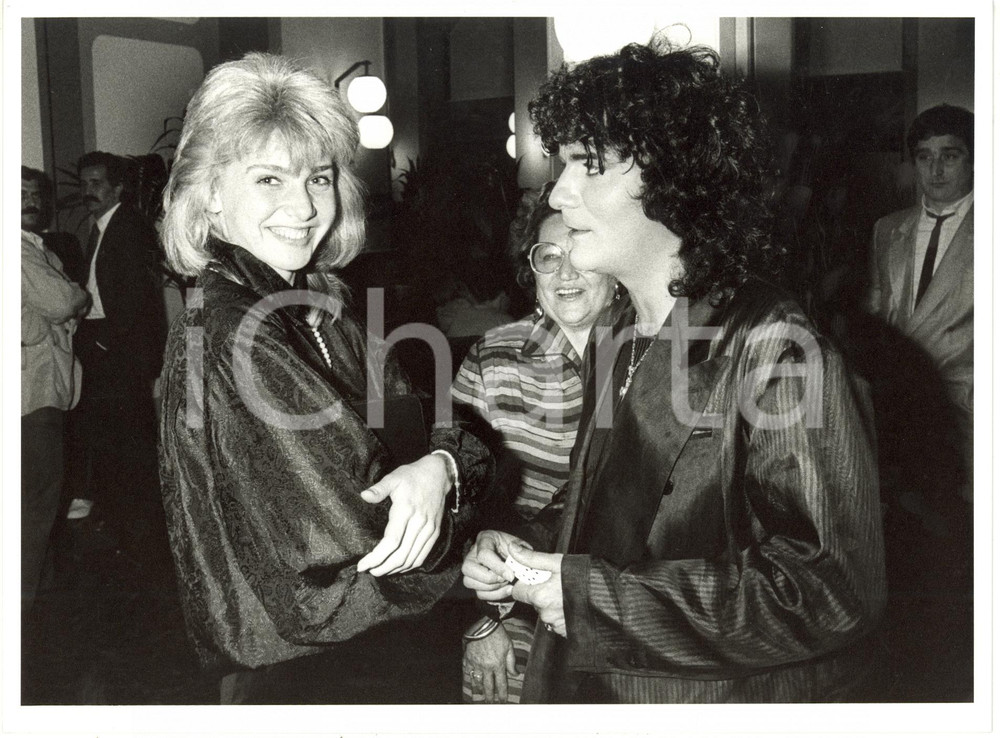 1985 ca ITALIA MUSICA - Lorella CUCCARINI e Renato ZERO *Foto 24x18 cm