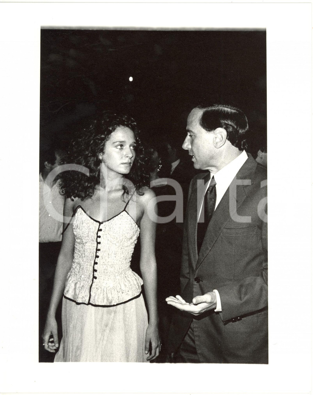 1985 ca MILANO COSTUME Valeria GOLINO e Silvio BERLUSCONI - Ritratto (3) *Foto
