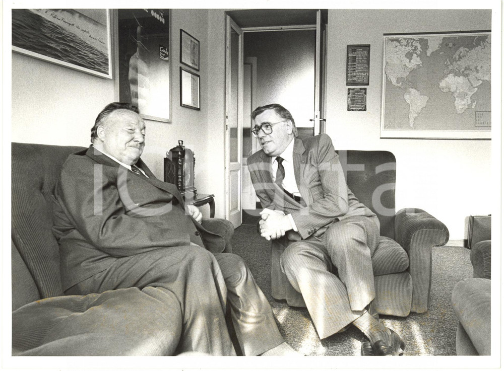 1985 ca MILANO CANDY - Peppino FUMAGALLI con il fratello Niso *Foto 24x18 cm