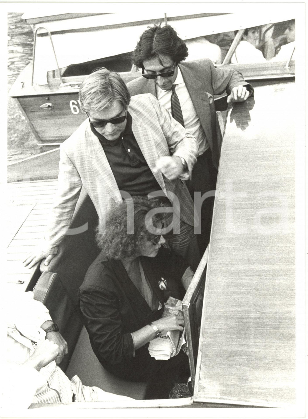1985 ca VENEZIA MOSTRA DEL CINEMA Stefania SANDRELLI su un motoscafo *Foto 18X24