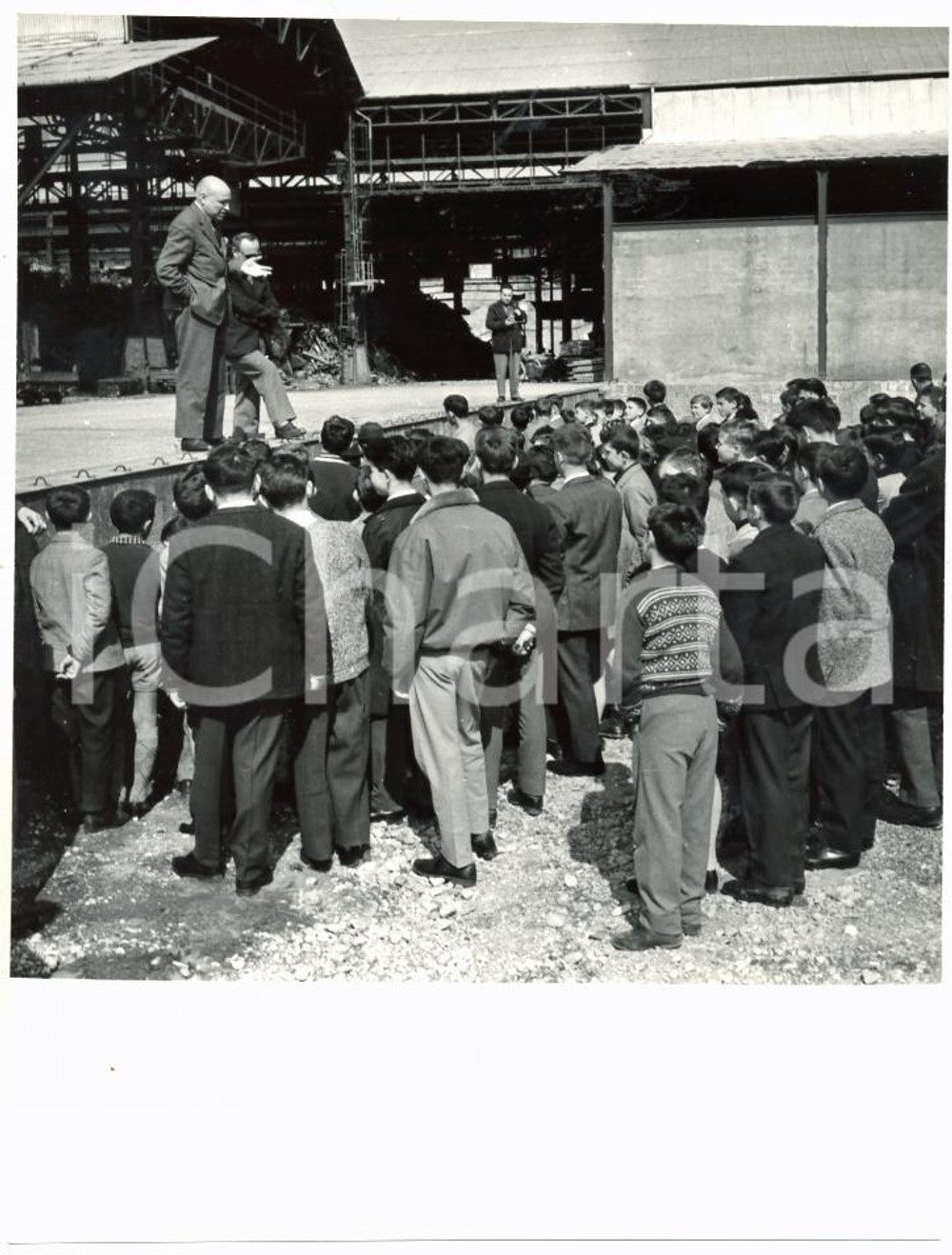1962 LECCO Acciaieria CALEOTTO Visita figli operai - Discorso del direttore (1)