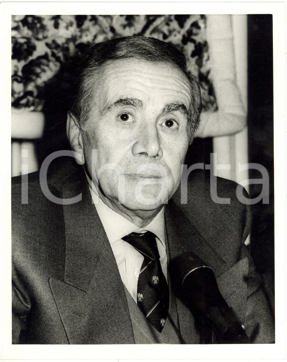 1987 RAI DUE PORTOBELLO - Enzo TORTORA durante la conferenza stampa *Foto 20x25