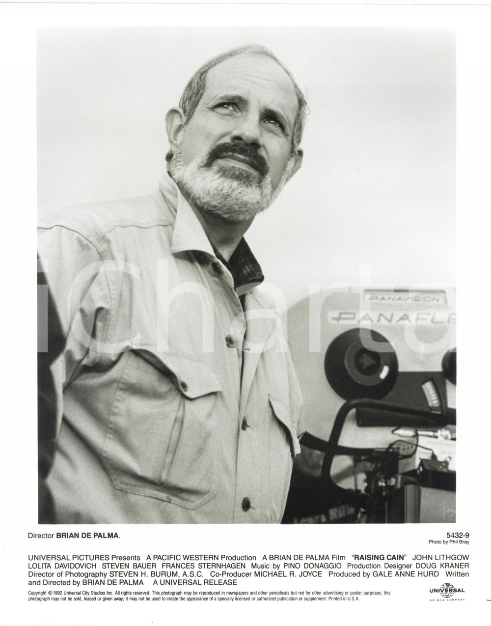1992 CINEMA Brian DE PALMA sul set del film "Raising Cain" - Ritratto *Foto