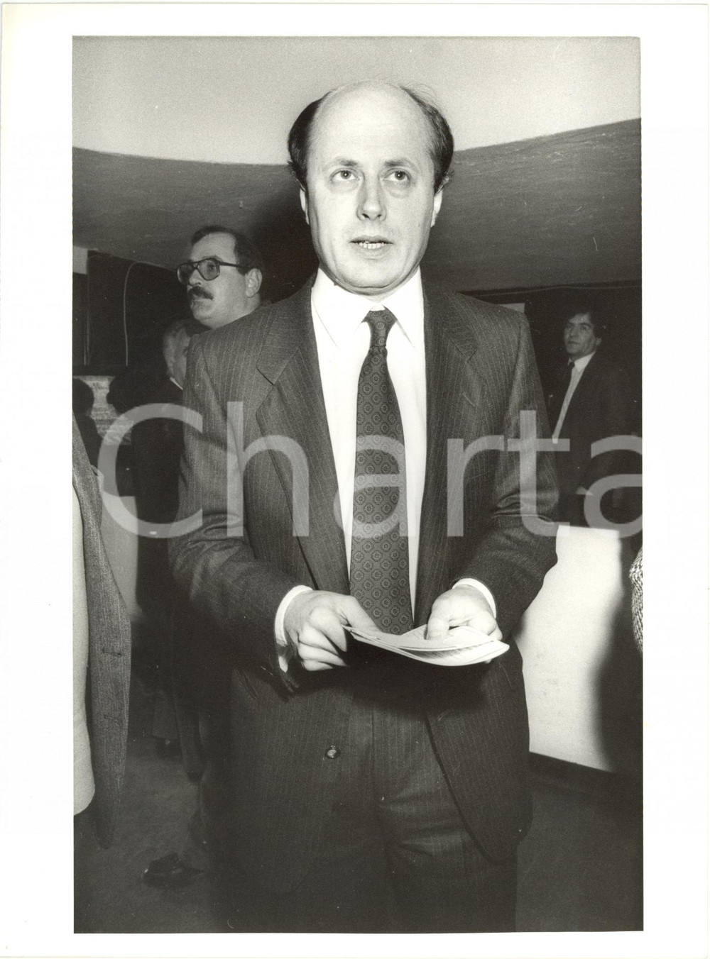 1984 MILANO POLITICA Bruno TABACCI Segratario regionale DC - Foto 18x24 cm