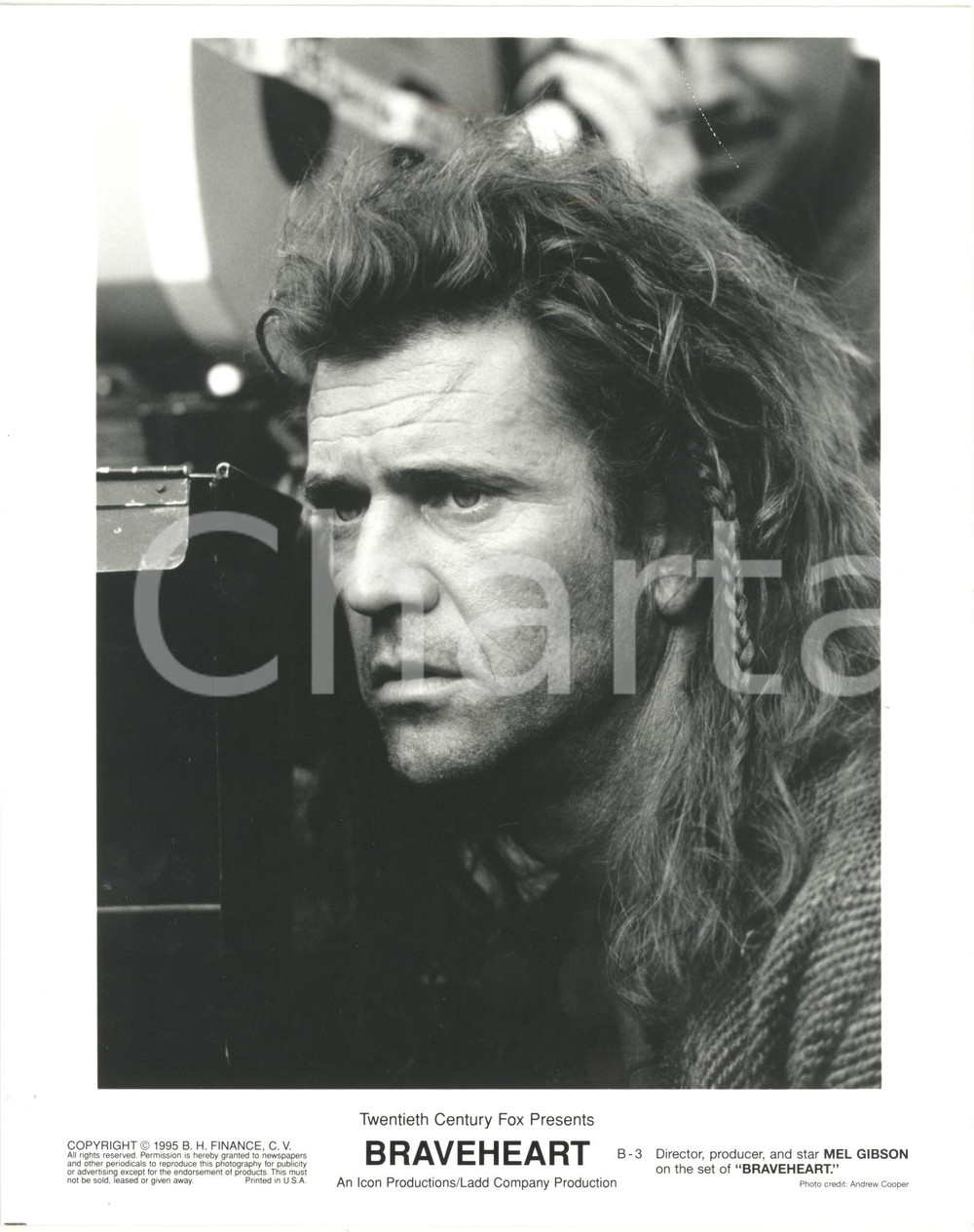 1995 CINEMA "Braveheart" - Ritratto di Mel GIBSON nel ruolo di William WALLACE
