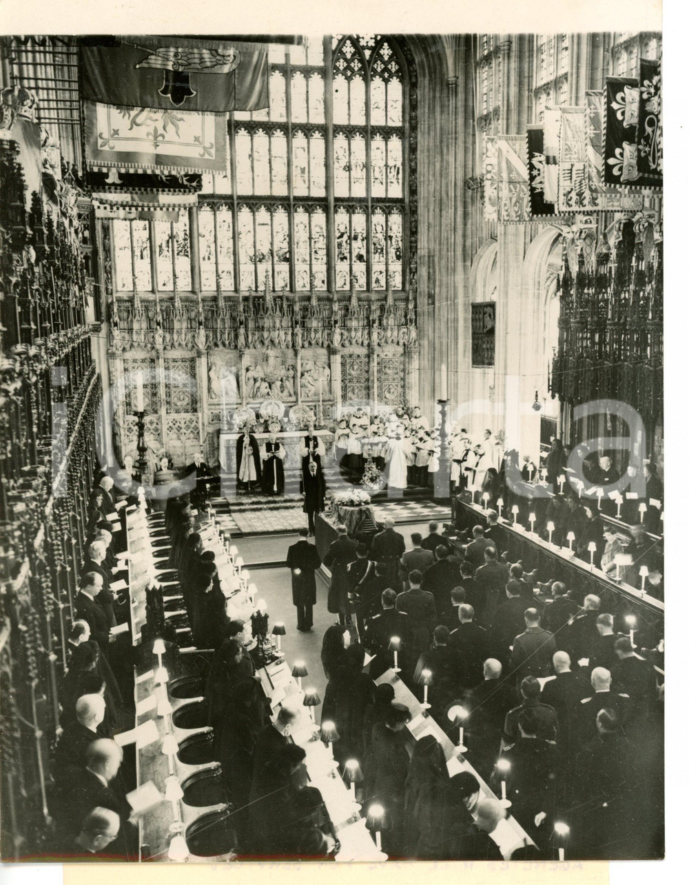 1953 WINDSOR CASTLE St George's Chapel - Funeral service for Queen Mary *Foto 