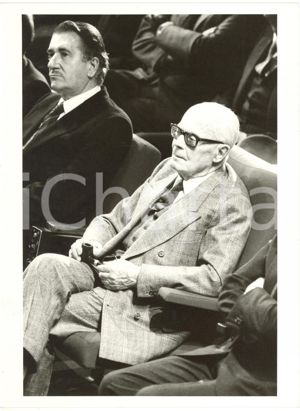 1985 ca ROMA PSI Ritratto di Sandro PERTINI con la pipa in mano (2) Foto 24x18