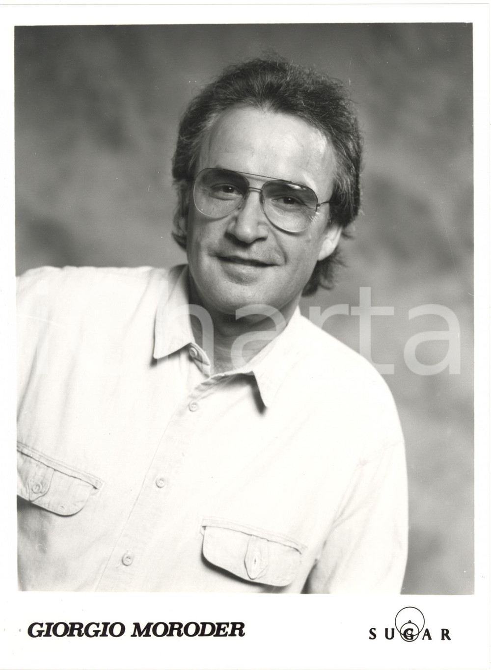 1990 ca ITALIA - MUSICA Ritratto del compositore Giorgio MORODER Foto 18x24