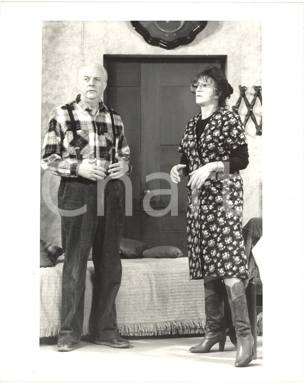 1990 ca ITALIA - TEATRO Dario FO e Franca RAME in scena (2) Foto 25x20 cm
