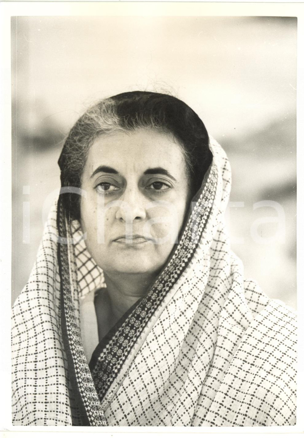 1970 ca INDIA - Ritratto del Primo Ministro Indira GANDHI Foto13x18 cm