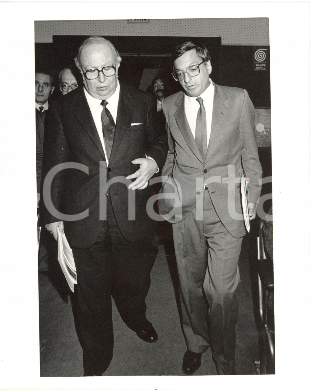 1985 ca PARTITO REPUBBLICANO Giorgio LA MALFA Giovanni SPADOLINI Foto 20x25 (2)