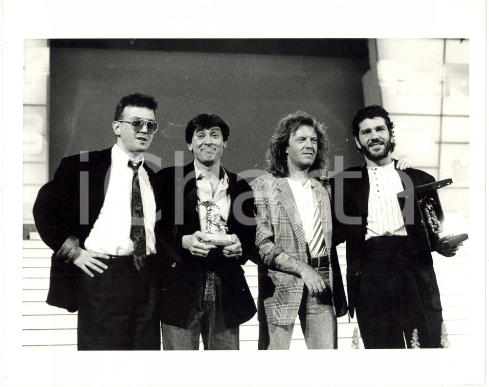 1987 SANREMO - Enrico RUGGERI Gianni MORANDI Umberto TOZZI Michele ZARRILLO (3)