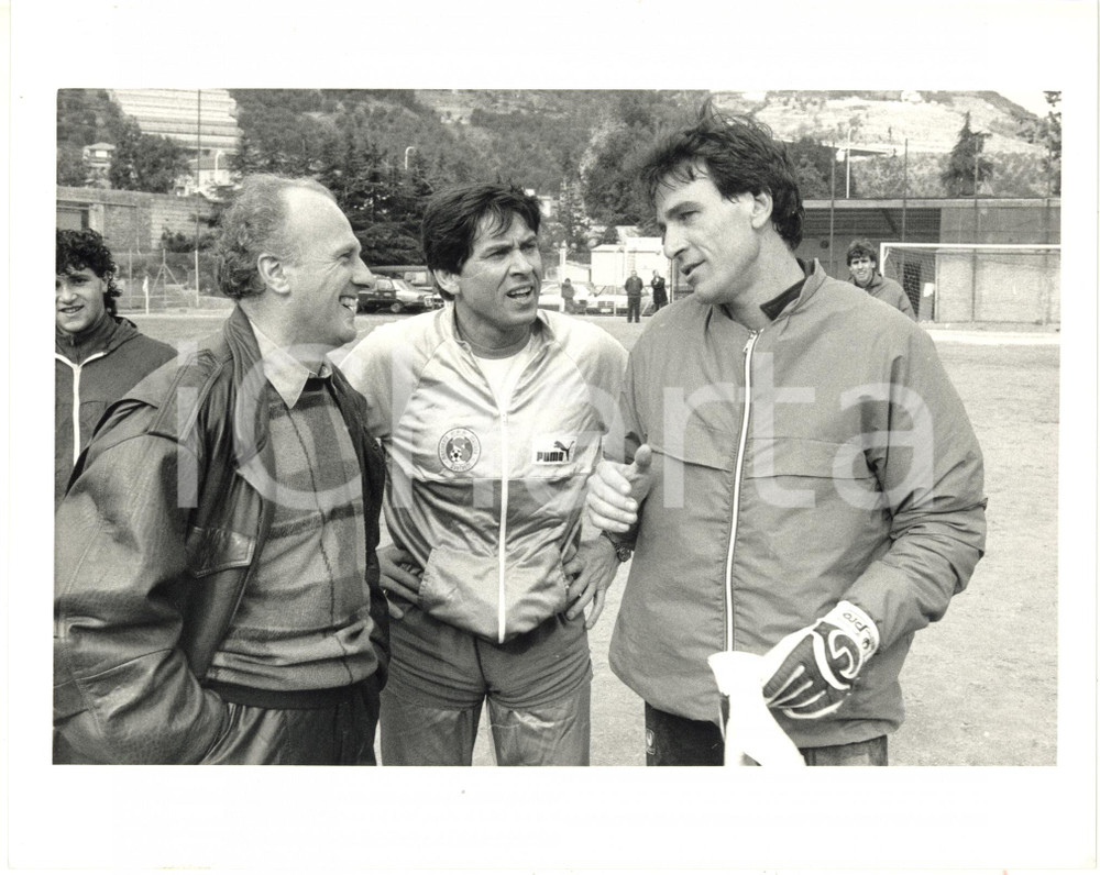 1987 ITALIA SANREMESE CALCIO - Gianni MORANDI e Ivano BORDON (2) *Foto 25x20