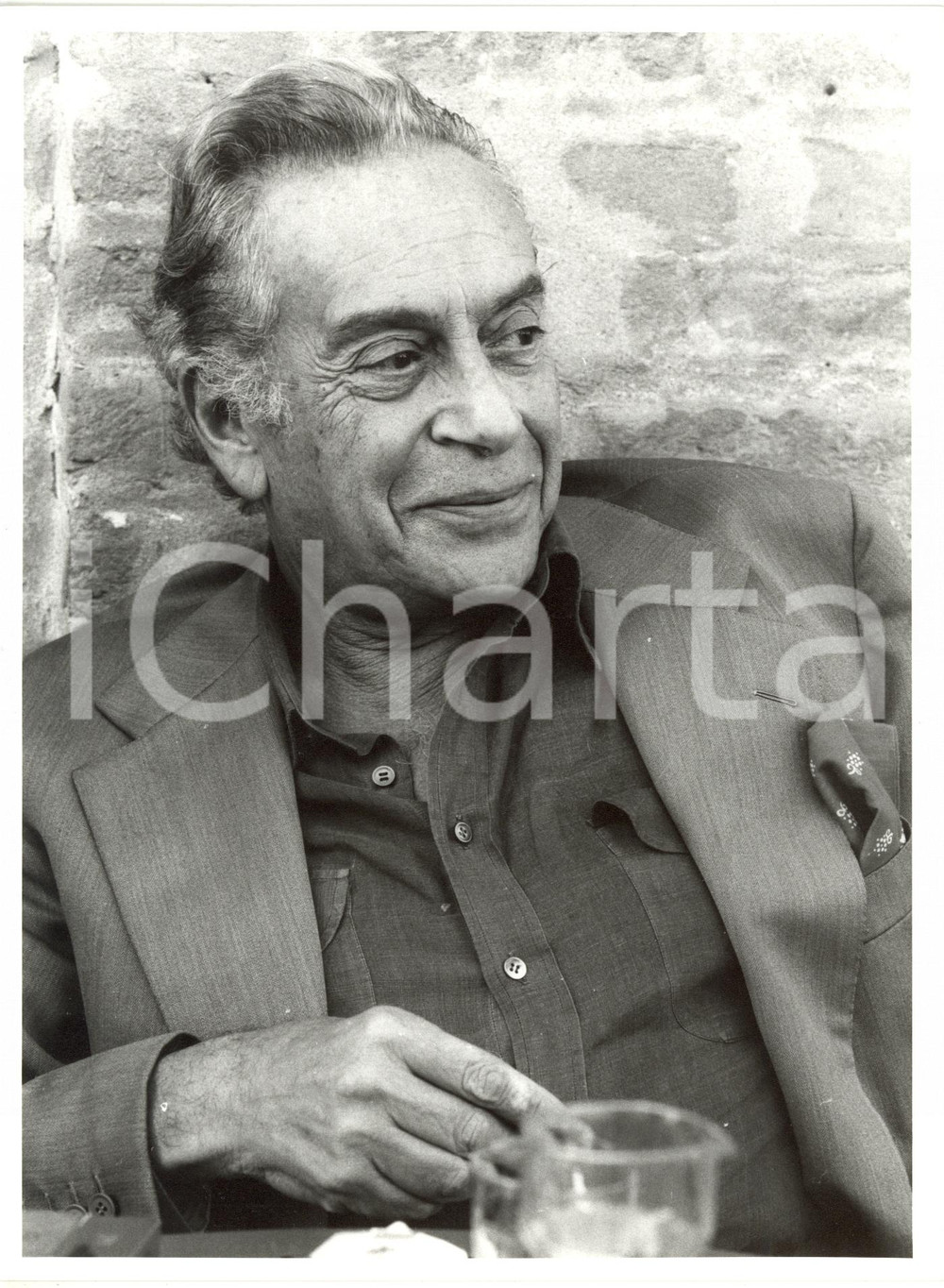 1980 ca ITALIA COSTUME - Ritratto del pittore Renato GUTTUSO (2) *Foto 18x24