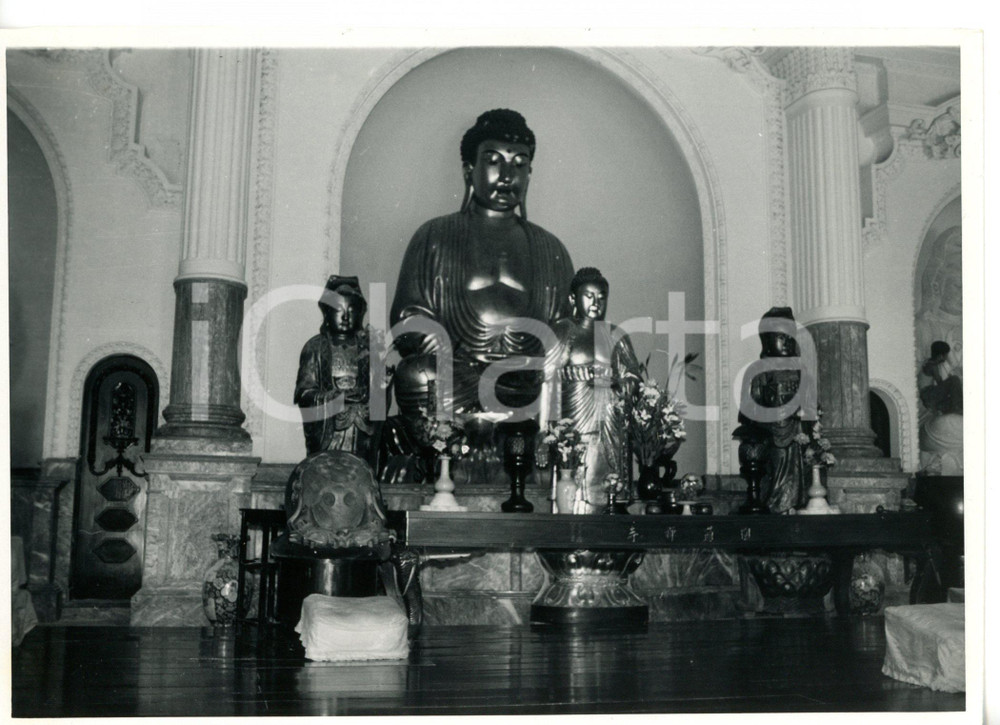 1968 TAIPEI (TAIWAN) Buddha statue inside Yuantong Temple - Photo 17x13 cm
