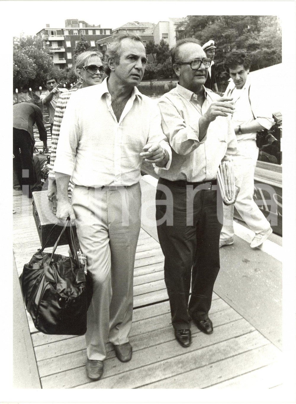 1984 VENEZIA Arrivo di Pasquale FESTA CAMPANILE e Ben GAZZARA con la moglie Elke