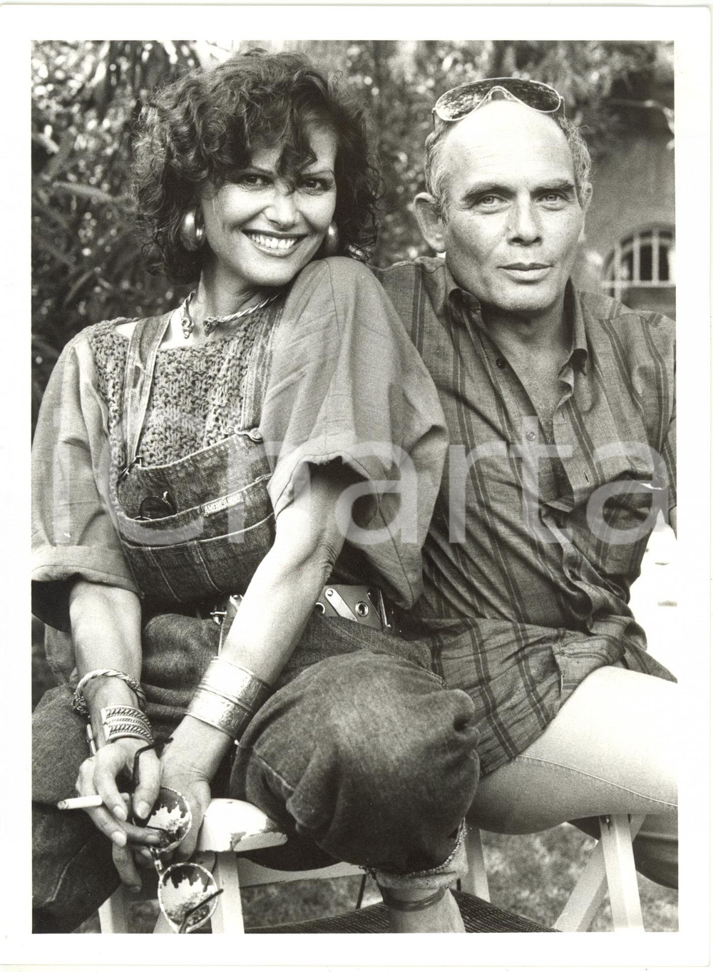 1985 ca CINEMA Claudia CARDINALE con il marito Pasquale SQUITIERI - Ritratto 