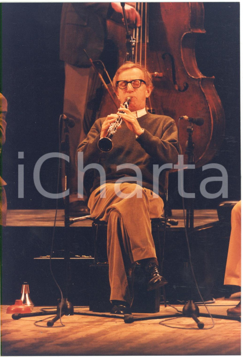 1996 LONDRA Royal Festival Hall - Woody ALLEN suona il clarinetto *Foto 13x19