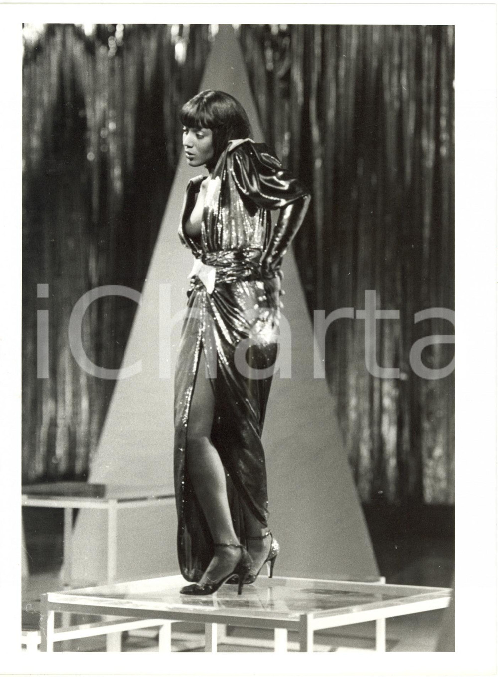 1985 RAI DUE "Il Tastomatto" - Amii STEWART sul palco (1) *Foto 18x24 cm