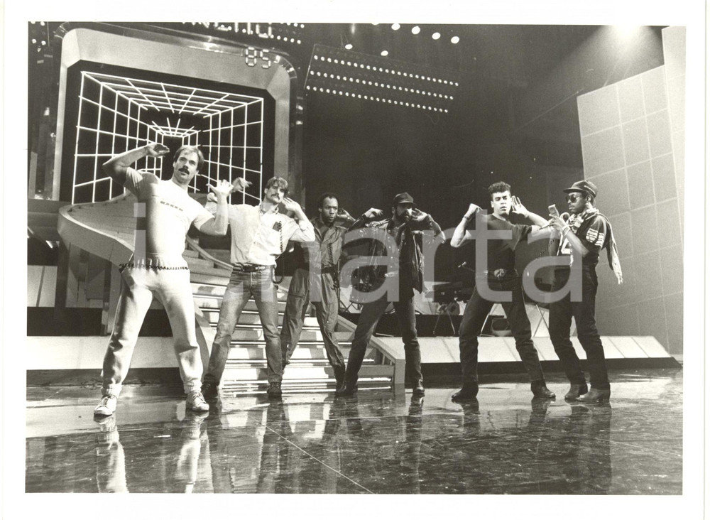 1985 FESTIVAL DI SANREMO - I VILLAGE PEOPLE sul palco dell'Ariston - Foto