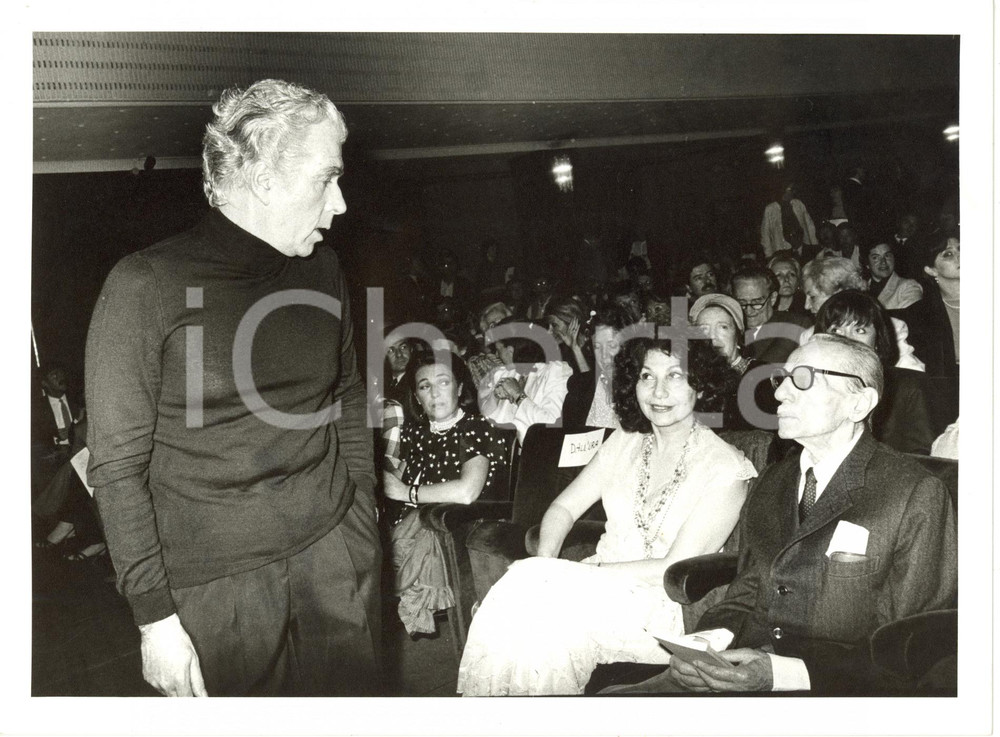 1980 ca MILANO PICCOLO TEATRO - Giorgio STREHLER ed Eduardo DE FILIPPO *Foto