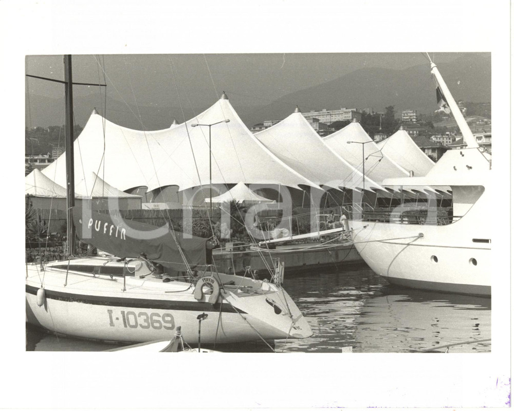 Fotografia d'epoca originale 1985 ca SANREMO - Veduta del PALAROCK dalla darsena *Foto 25x20 cm 1