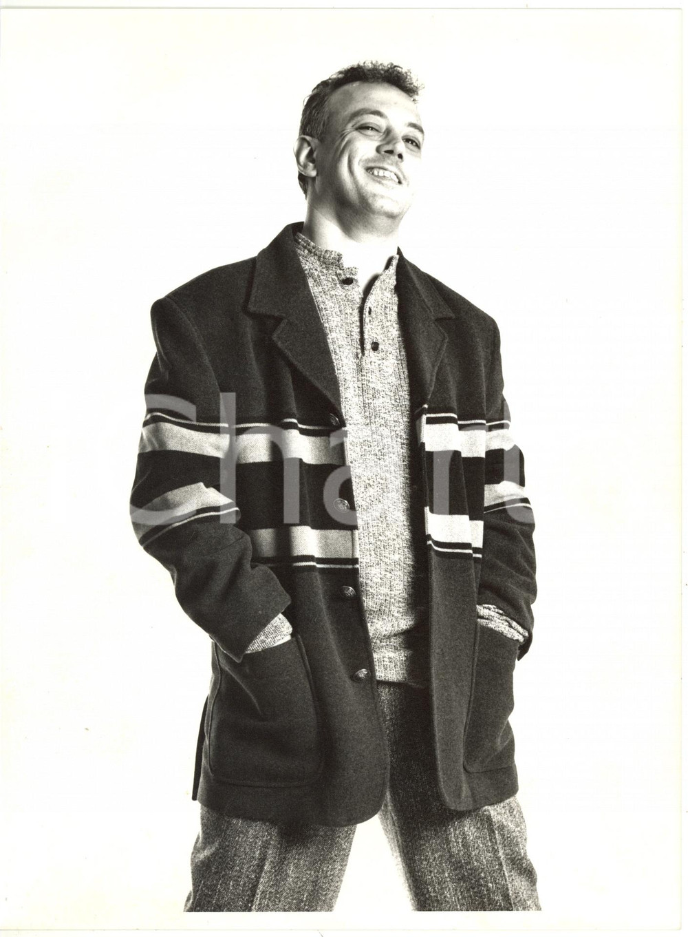 1990 ca ITALIA MUSICA - Ritratto di Enrico RUGGERI *Foto 18x24 cm