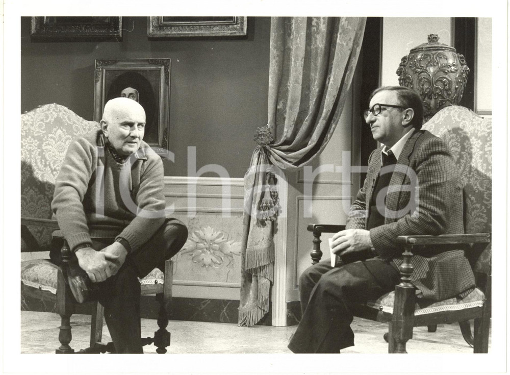 1985 RAI UNO "Serata Manzoni" - Giovanni TESTORI e Beniamino PLACIDO *Foto 24x18