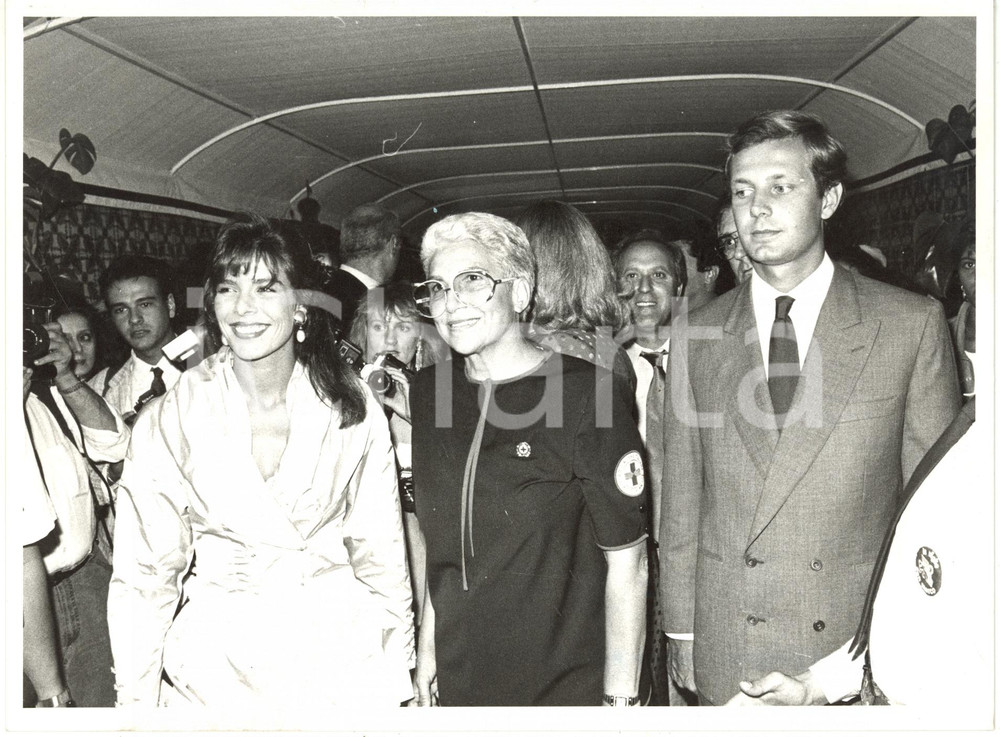 1985 VENEZIA - Carolina DI MONACO Maria Pia FANFANI Stefano CASIRAGHI *Foto 