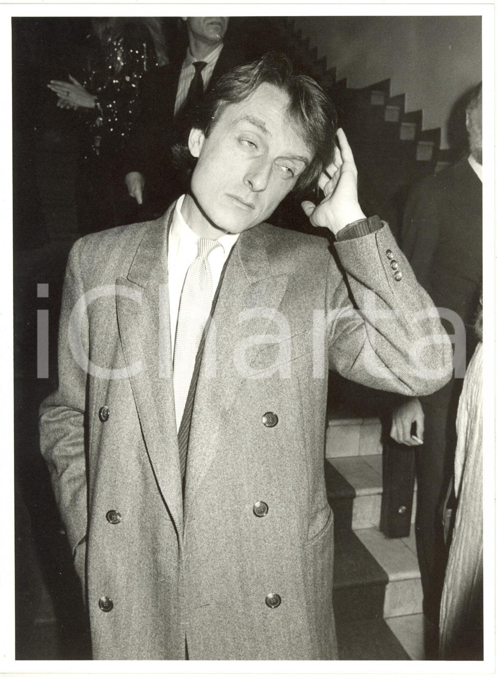 Fotografia d epoca originale 1985 ca ITALIA COSTUME  Luca CORDERO DI MONTEZEMOLO  Ritratto Foto 18x24 1