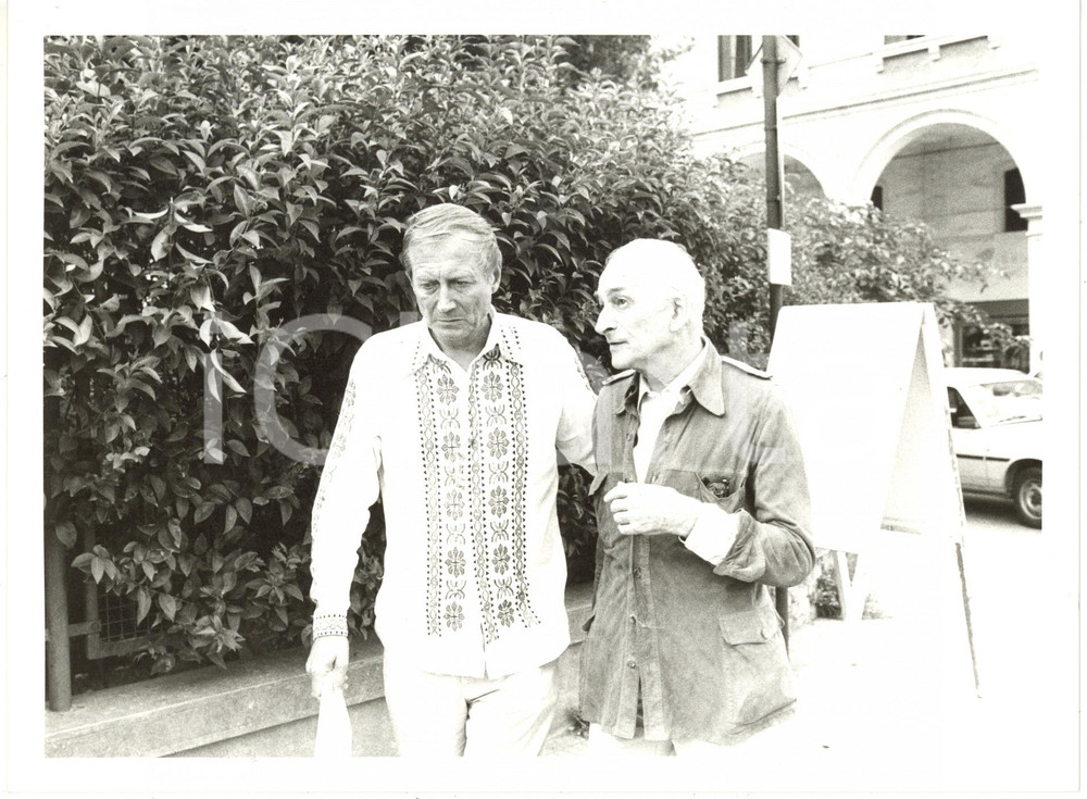 Fotografia d epoca originale 1984 VENEZIA MOSTRA DEL CINEMA  Evgenij EVTUSENKO con BALTHUS 2 Foto 24x18 1
