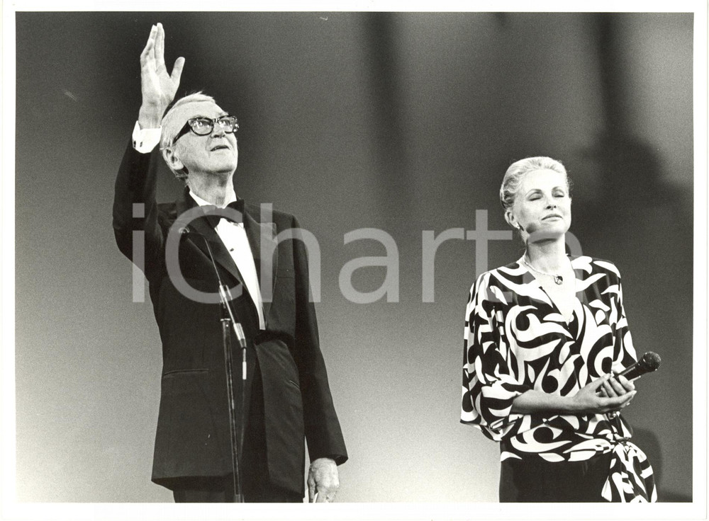 1985 FESTIVAL DI CANNES - James STEWART e Virna LISI sul palco (4) *Foto 24x18