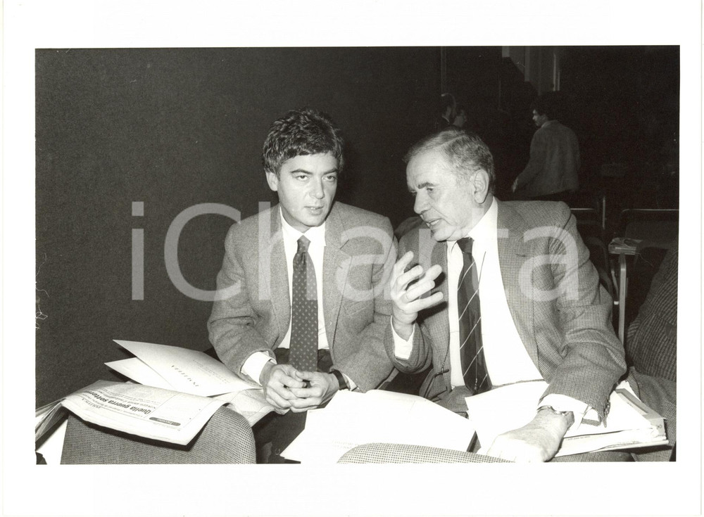 1986 MILANO Convegno POLITEIA - Enzo TORTORA discute con Claudio MARTELLI (2)