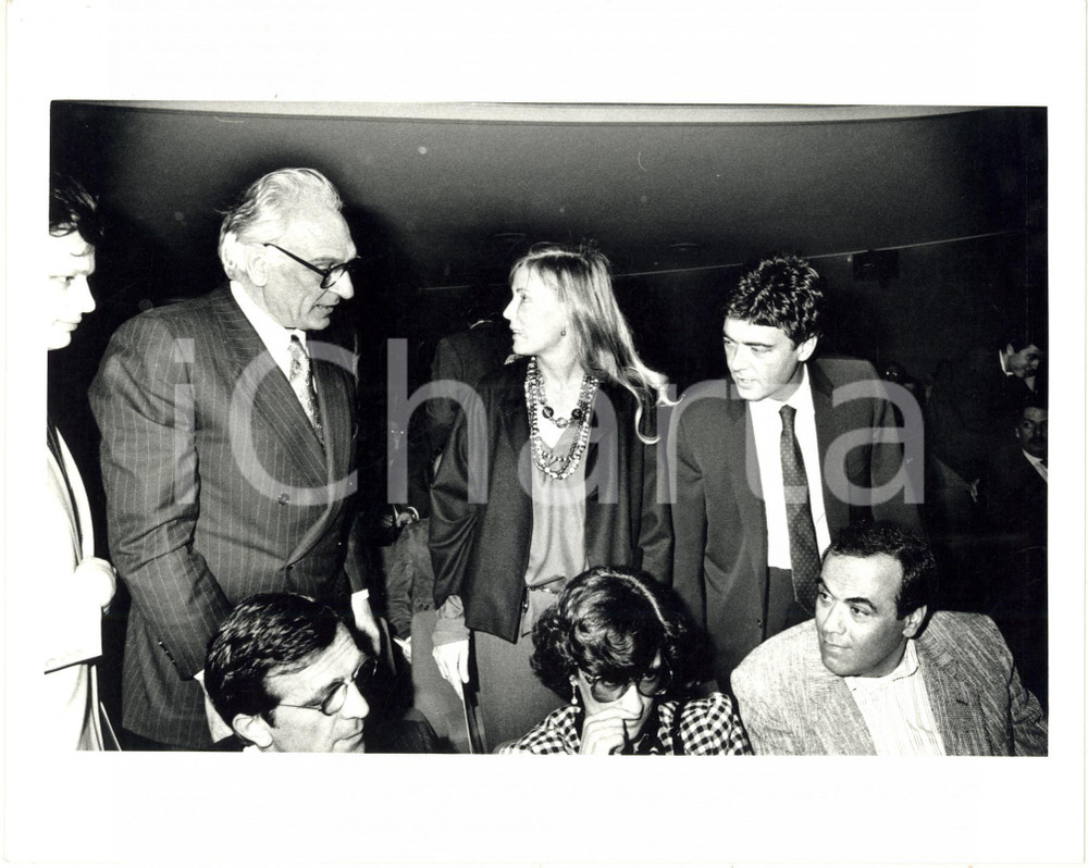 1985 ca POLITICA Marco PANNELLA Claudio MARTELLI e la compagna Ludovica BARASSI