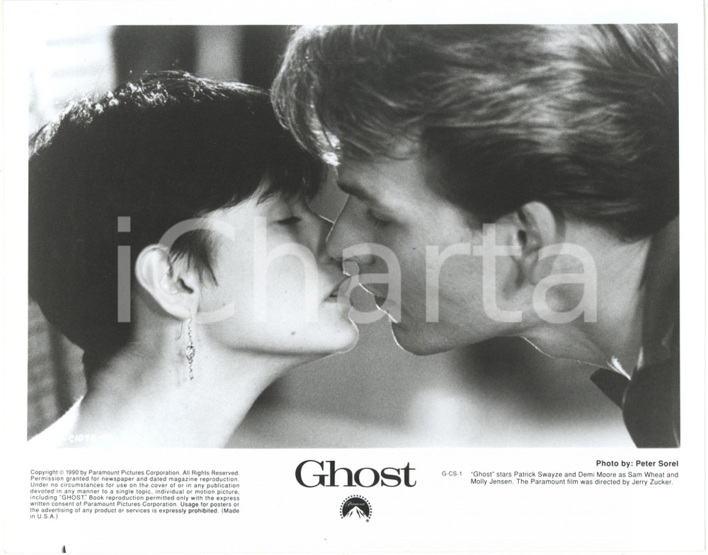 1990 CINEMA "Ghost" - Bacio tra Patrick SWAYZE e Demi MOORE *Foto 25x20