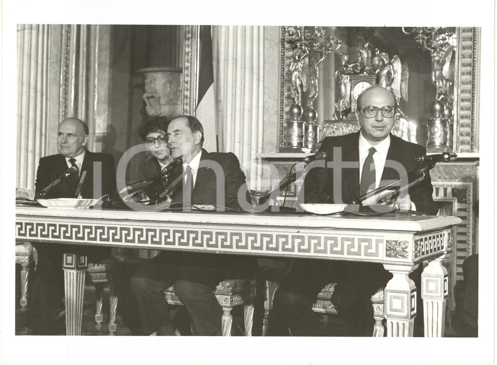1984 MILANO POLITICA Incontro tra François MITTERRAND e Bettino CRAXI (2) *Foto