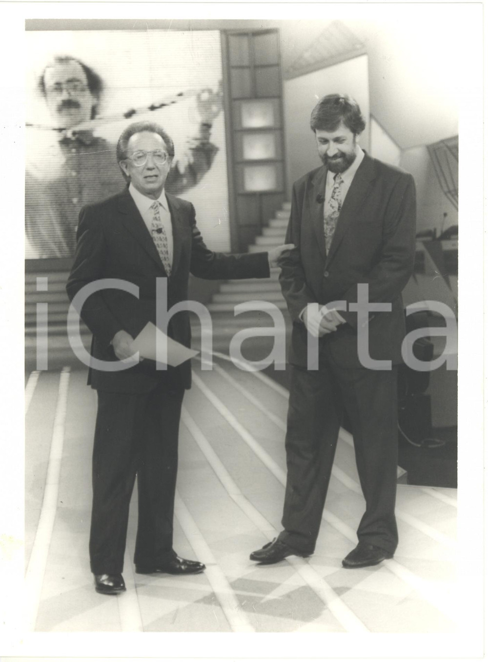1993 CANALE5 "Telemike" Mike BONGIORNO con il campione Giulio MARLIA *Foto 