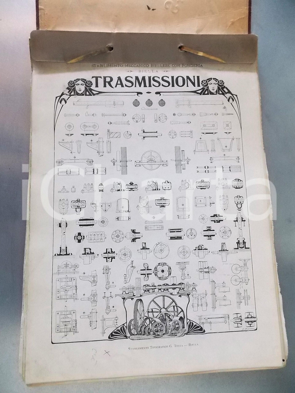Materiale pubblicitario d’epoca 1910 ca BIELLA Stabilimento Meccanico Biellese  Album ILLUSTRATO 34x25 cm 1