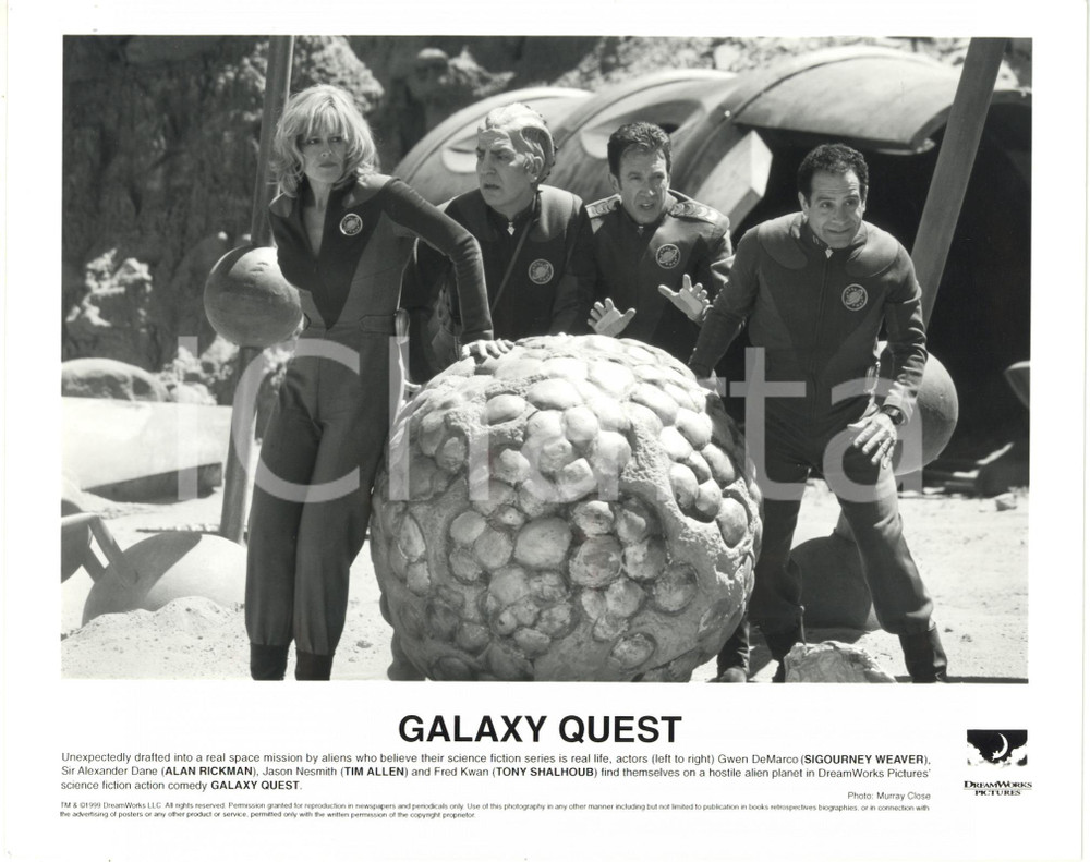 Fotografia d epoca originale 1999 CINEMA Galaxy Quest Sigourney WEAVER Alan RICKMAN Tim ALLEN Tony SHALHOUB 1