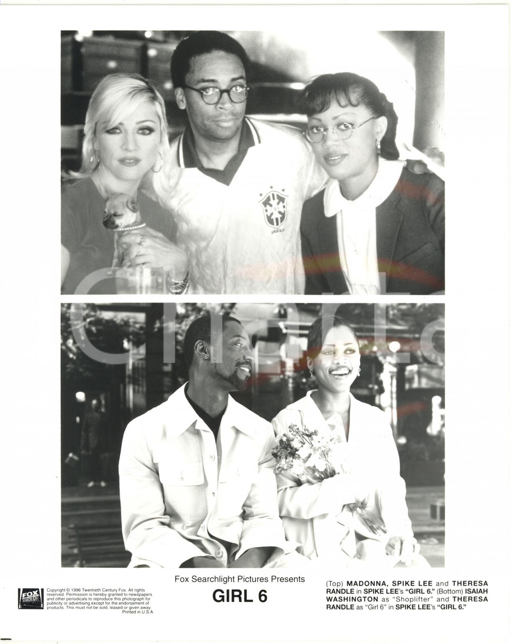 Fotografia d epoca originale 1996 CINEMA Film Girl 6  MADONNA Spike LEE Theresa RANDLE Isaiah WASHINGTON 1