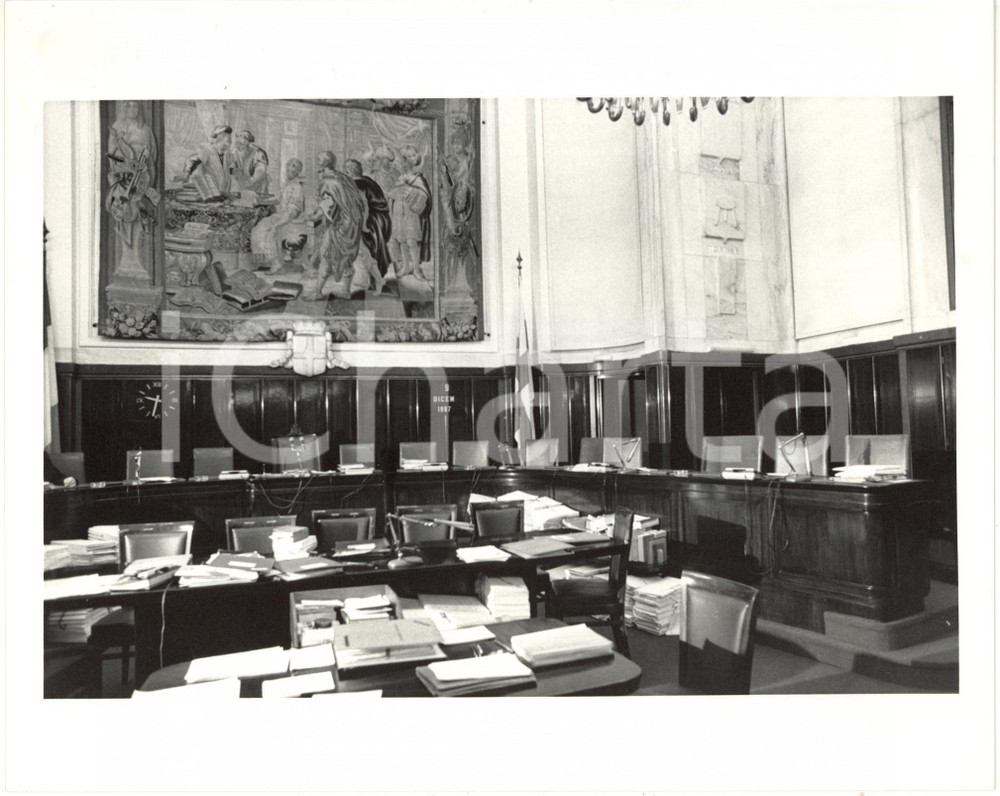1987 MILANO PALAZZO MARINO - Aula del Consiglio comunale (2) *Foto 25x20 cm