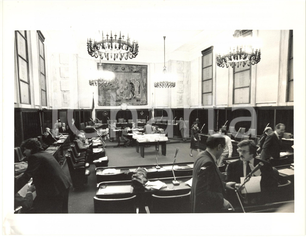 1987 MILANO PALAZZO MARINO - Aula del Consiglio comunale prima di una seduta